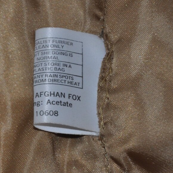 Stunning La Vay Limited 100% Afghan Fox Fur Coat 10 (S-M) Made in UK - Picture 15 of 16